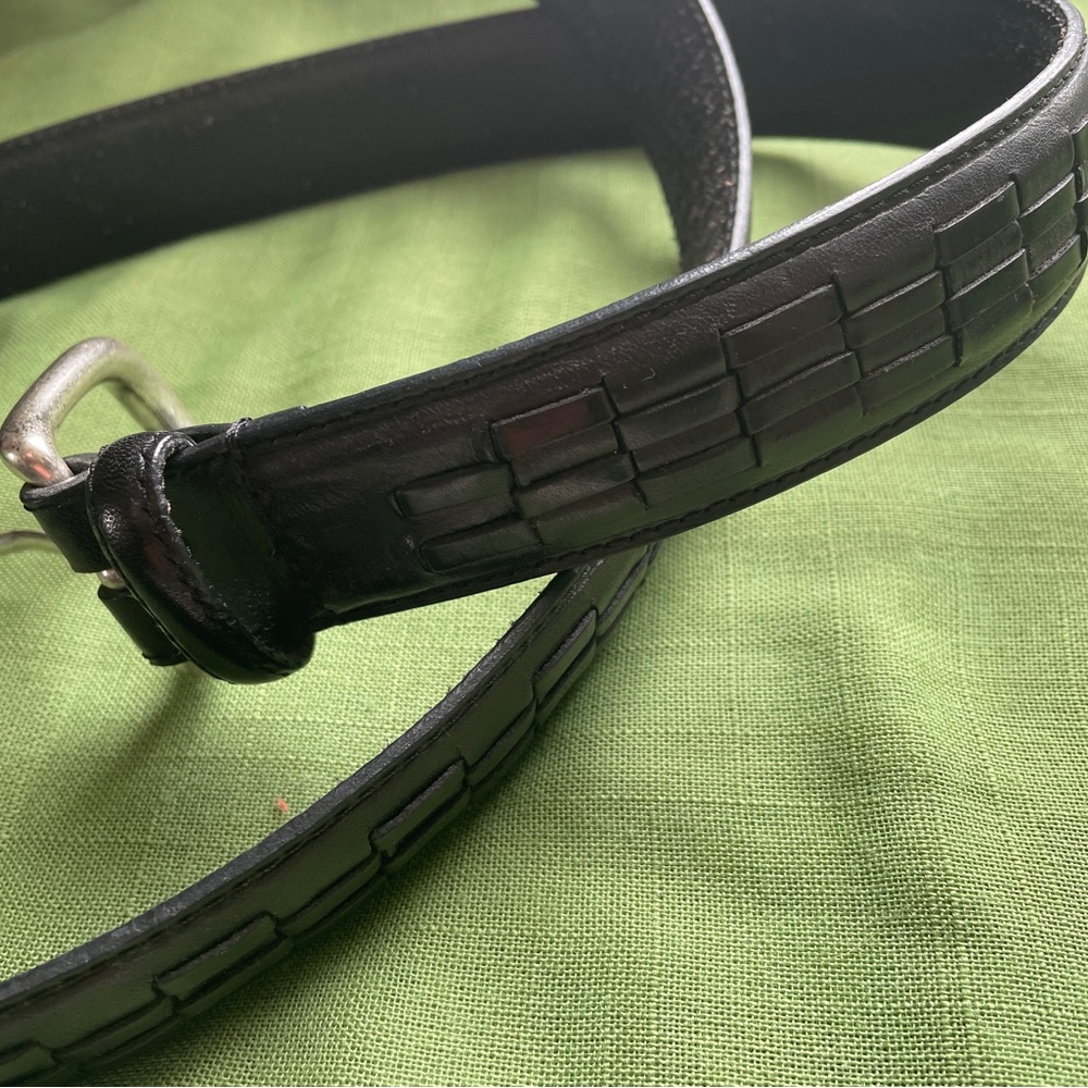 Black Leather Men's Belt